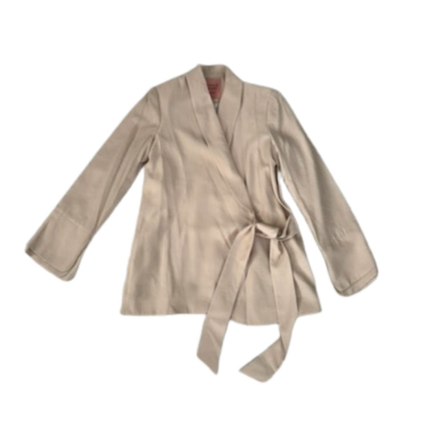 Beige robe on a white background