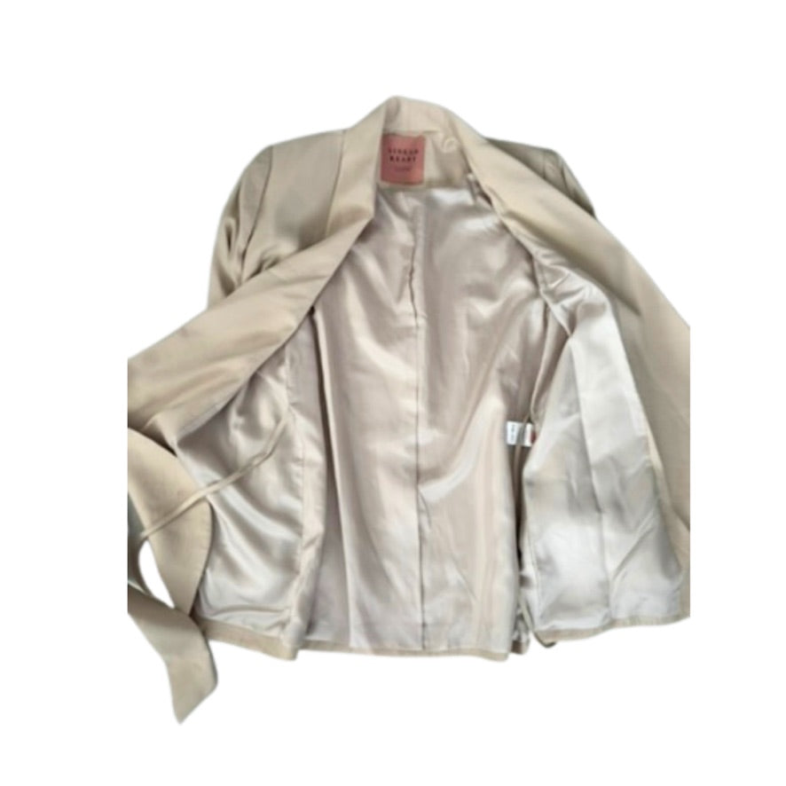 Beige jacket on a white background