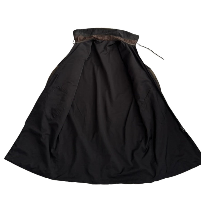 Black coat lining on a white background