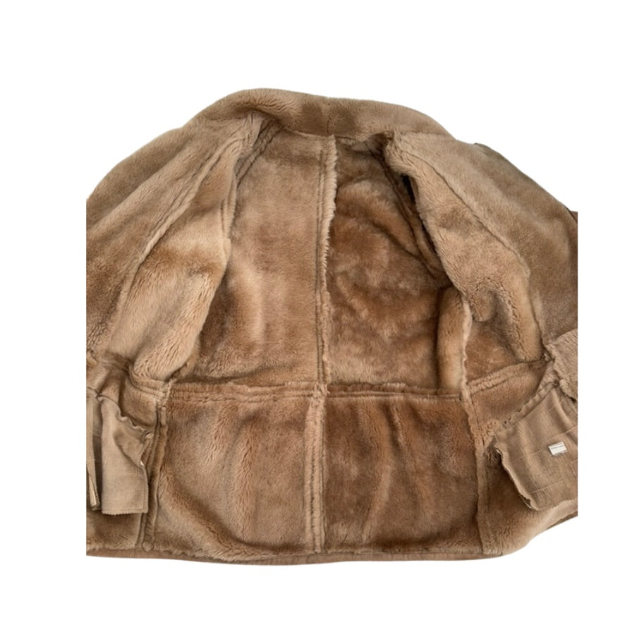 Brown fleece blanket with a hood on a white background