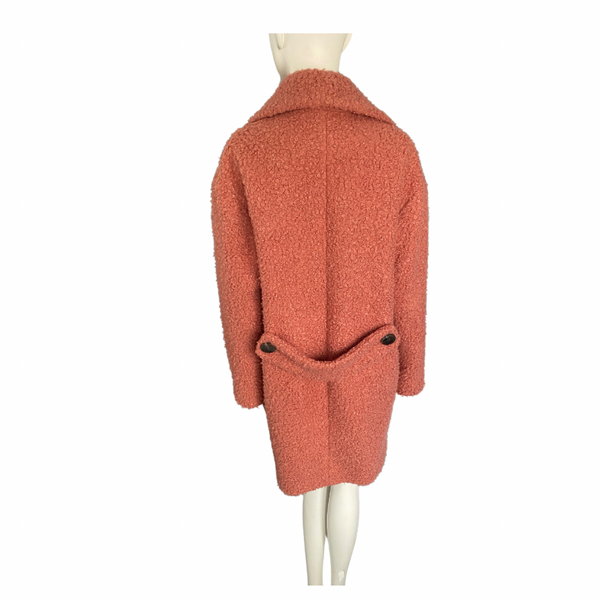 Teddy Coat Coral SIZE 12 - Preloved