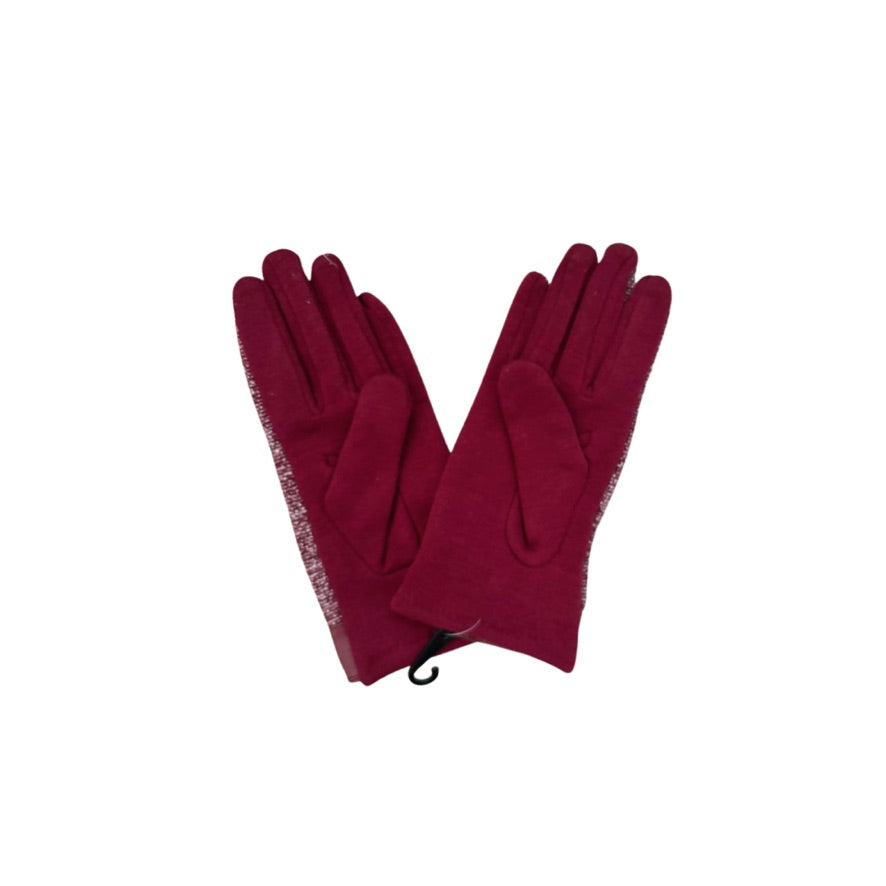 Pair of red gloves on a white background