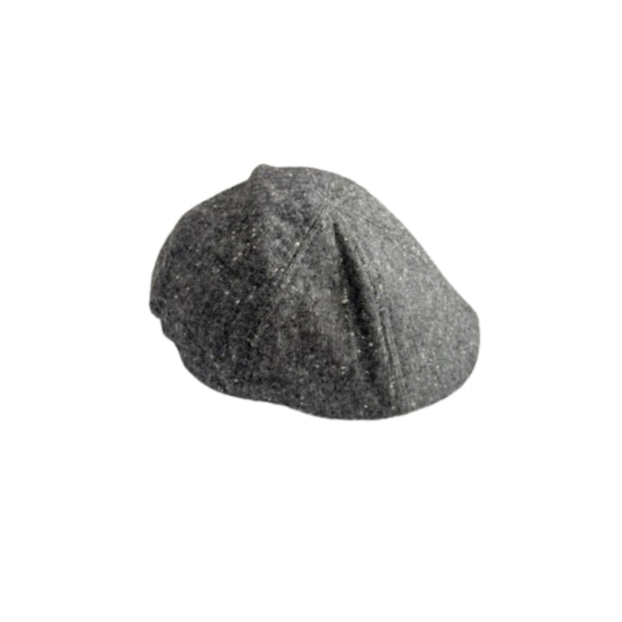 Gray flat cap on a white background
