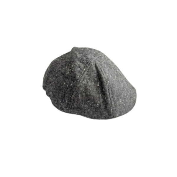 Gray flat cap on a white background