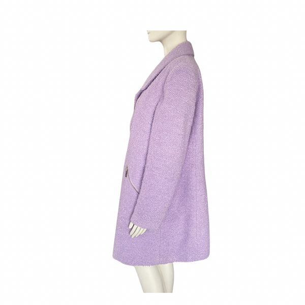 Boucle Midi Coat Lilac SIZE 18 - Preloved