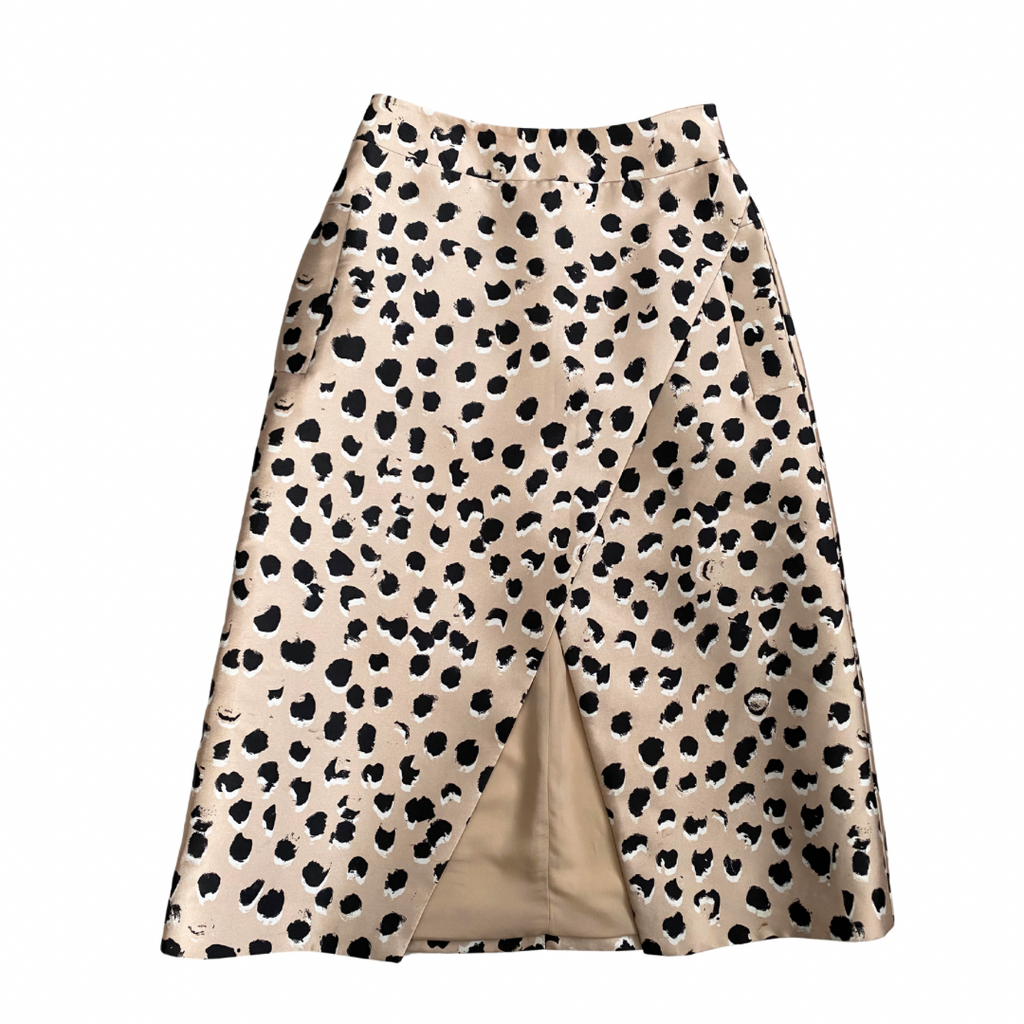 C/MEO COLLECTIVE Leopard Print Pencil Skirt Beige SIZE S - New