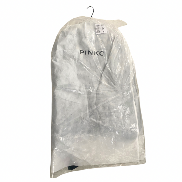 PINKO Scorpione Faux Leather Puffer Coat Black SIZE 14 - New