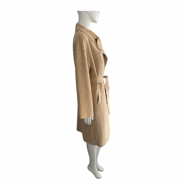 Belted Trench Coat Beige SIZE S - New