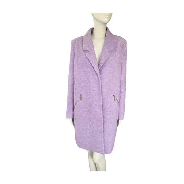 Boucle Midi Coat Lilac SIZE 18 - Preloved