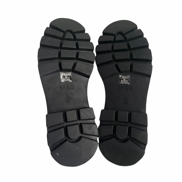 M&S Leather Lace-up Hiker Ankle Boots Brown SIZE 37.5 - New