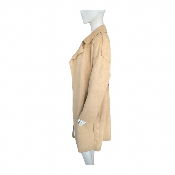 Belted Trench Coat Beige SIZE S - New