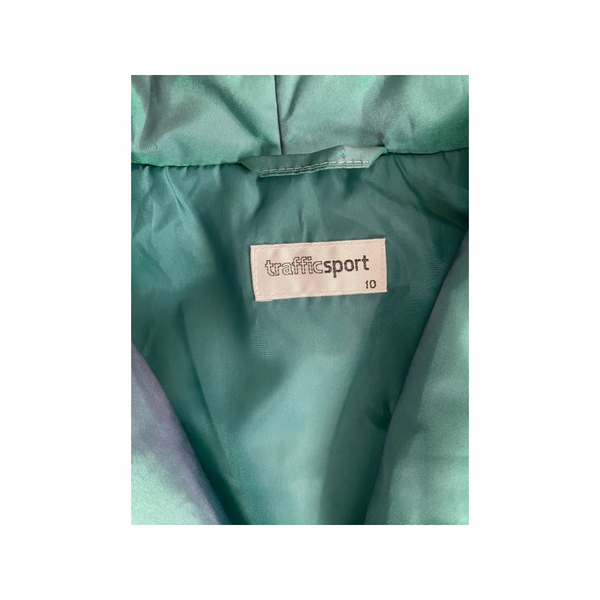 Metallic Gilet Puffer Vest Waistcoat Jade Green SIZE 10 - Preloved