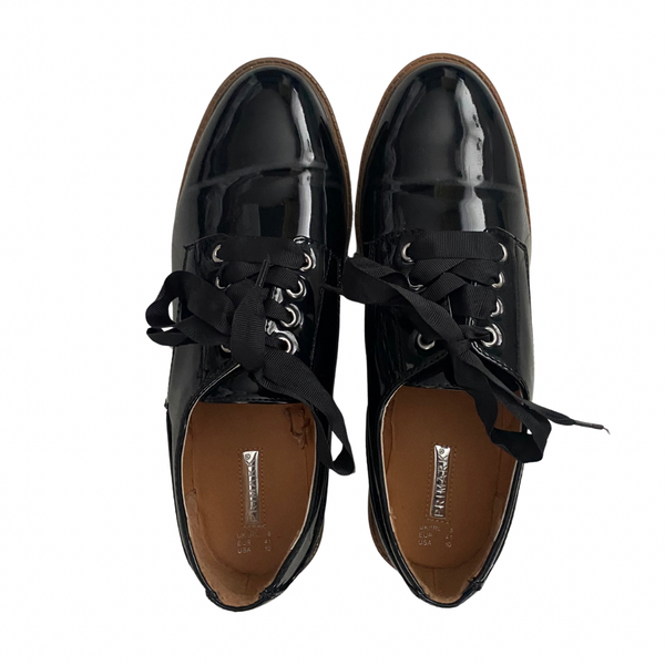 Patent Ribbon Lace Brogues Black SIZE 41
