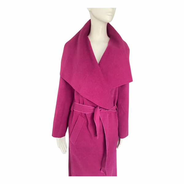 Waterfall Wrap Duster Coat Pink SIZE 12 - Preloved