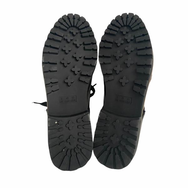 Patent Ribbon Lace Brogues Black SIZE 41