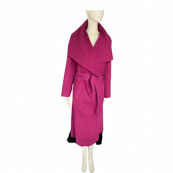 Waterfall Wrap Duster Coat Pink SIZE 12 - Preloved