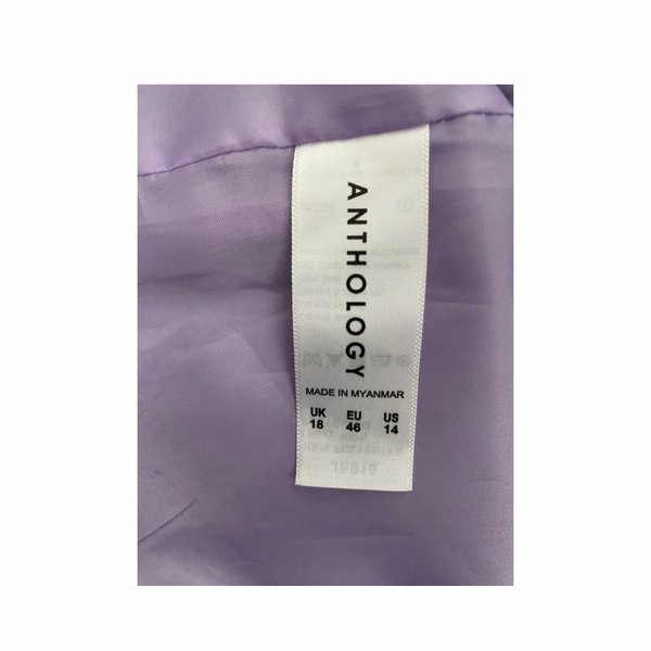 Boucle Midi Coat Lilac SIZE 18 - Preloved