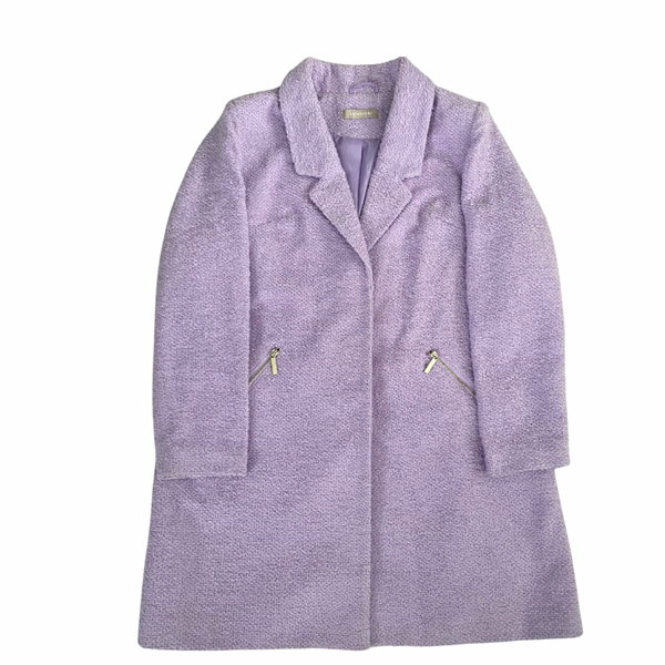 Boucle Midi Coat Lilac SIZE 18 - Preloved