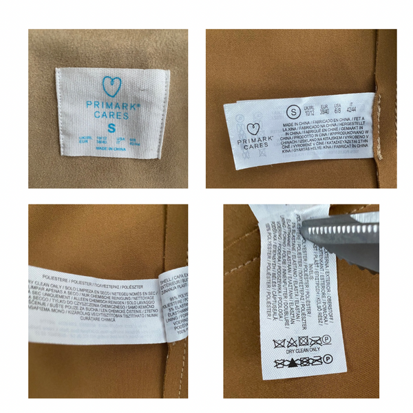 Belted Trench Coat Beige SIZE S - New