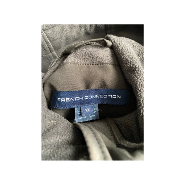 French Connection Anorak Parka Coat Soft Shell Khaki Green SIZE XL - Preloved