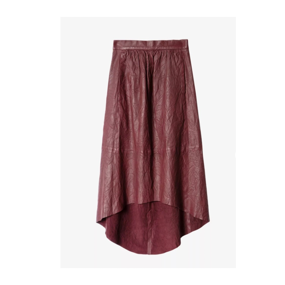 Maroon skirt on a white background