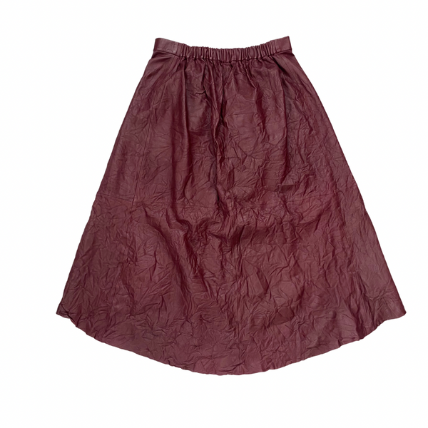 Maroon skirt on a white background