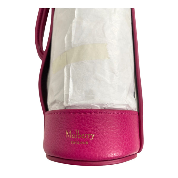 MULBERRY Leather Crossbody Bottle Holder Pink