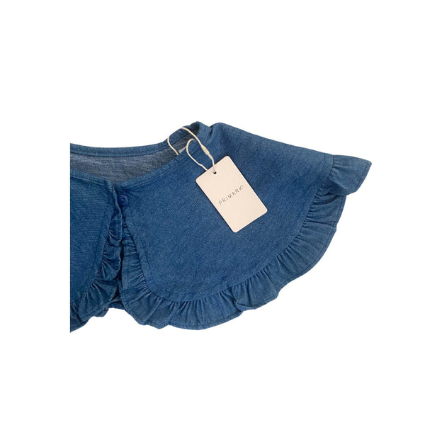 Denim Frill Collar Blue