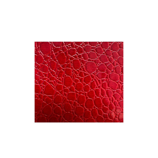 Croc Print Travel Shoulder Bag Cosmetic Beauty Case Red