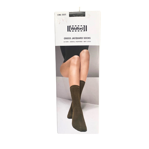 Croc Pattern Jacquard Socks Wolford Green