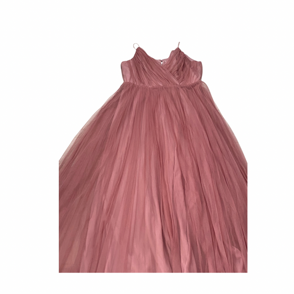 ASOS Design Pink Tulle Maxi Dress Size UK 16 – Preloved