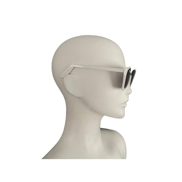 Cut-Out Cat-Eye Sunglasses White