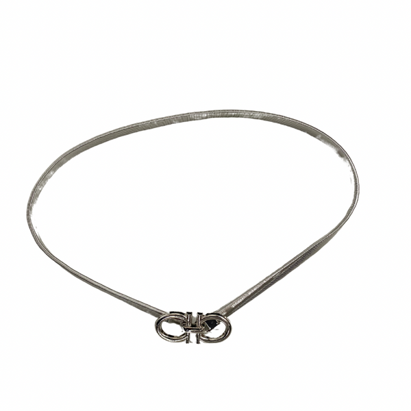 Fine Metal Elastic Waist Belt Silver