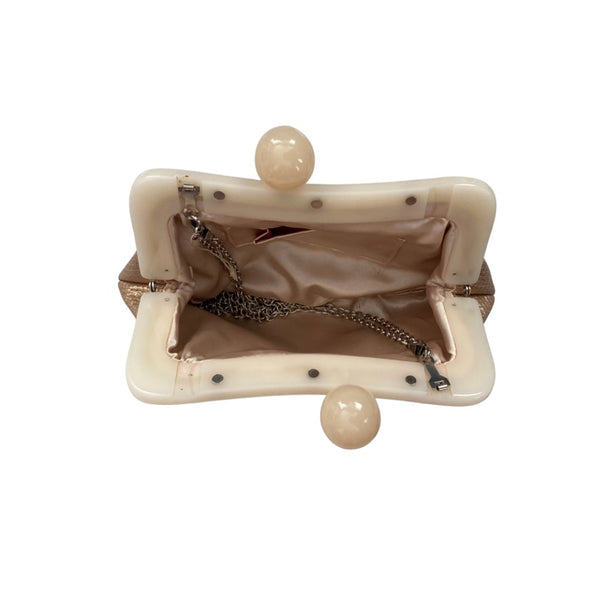 Metallic Coin Purse Clutch Bag Gold - New