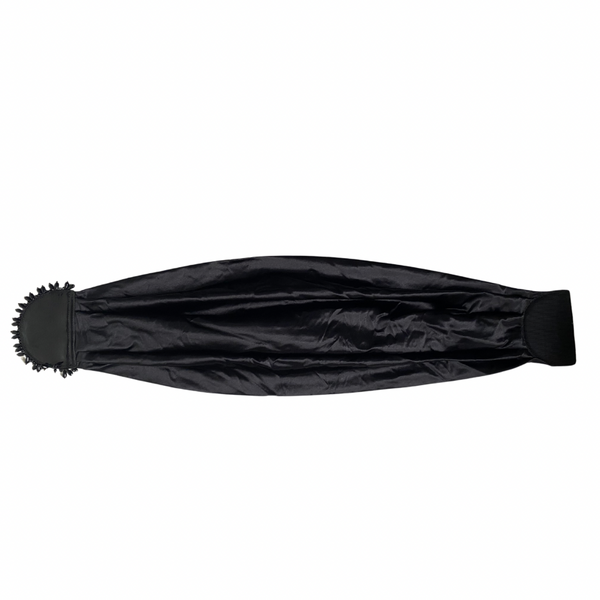 Satin Ruched Sash Belt Black