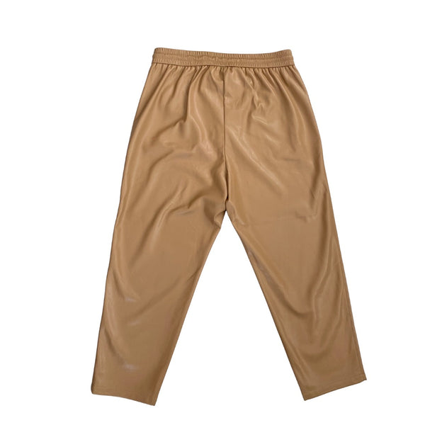 HUGO BOSS Cropped PU Joggers Camel SIZE 14