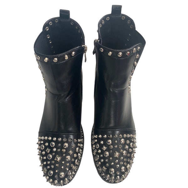 Studded Chelsea Ankle Boot Black Size 41