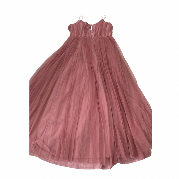 ASOS Design Pink Tulle Maxi Dress Size UK 16 – Preloved