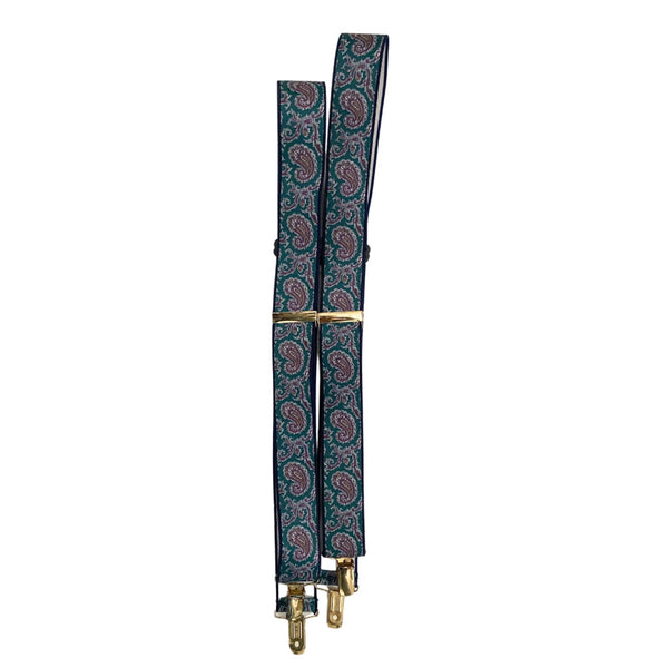 Paisley Suspenders Blue