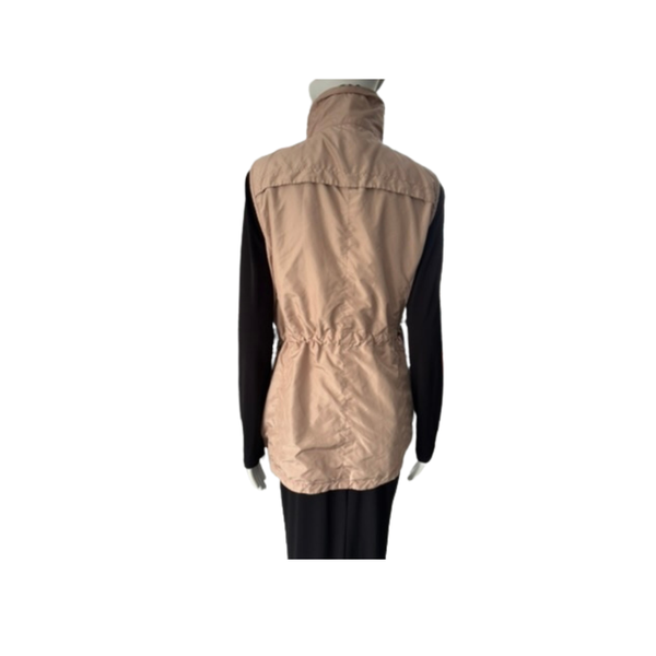 Golfino Lighweight Reversible Gilet Beige Check Size 16 - Preloved