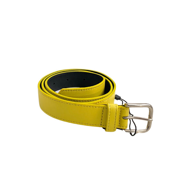 DRIES VAN NOTEN Leather Belt Yellow