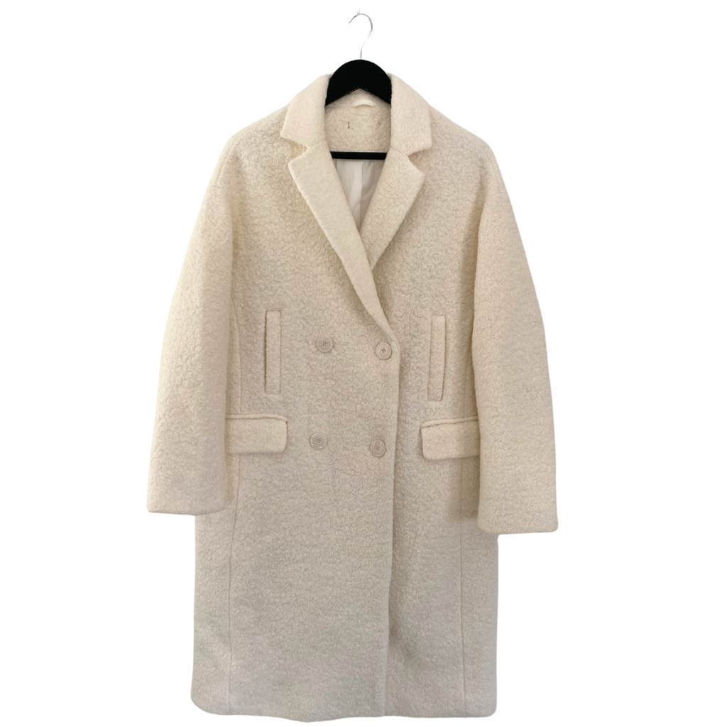 Cream boyfriend coat discount