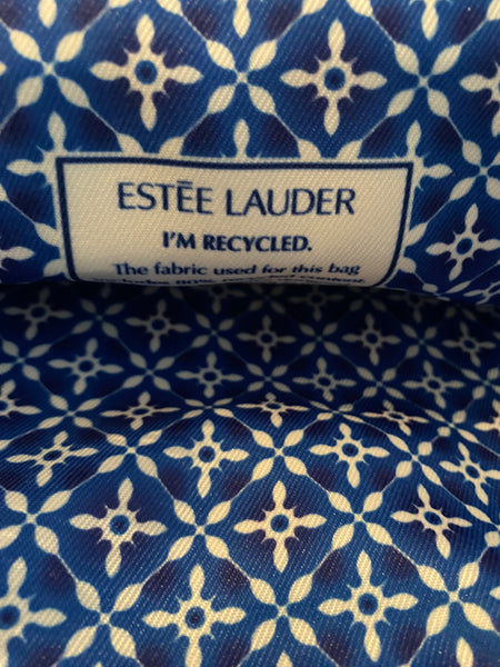 Estée Lauder Recycled Straw MED Tote Bag Navy