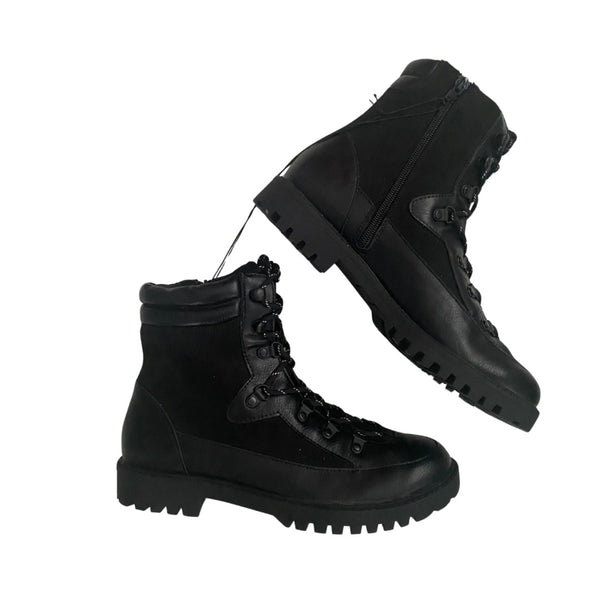 Lace-up Combat Ankle Boots Black SIZE 41