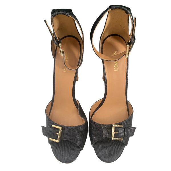 NINEWEST Edeline Platform Sandal Black SIZE 42