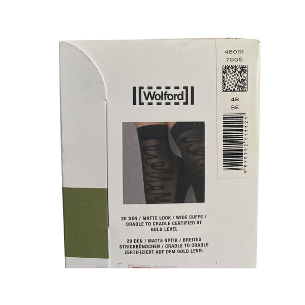 20 Denier Ankle Socks Aurora Script  Wolford Black