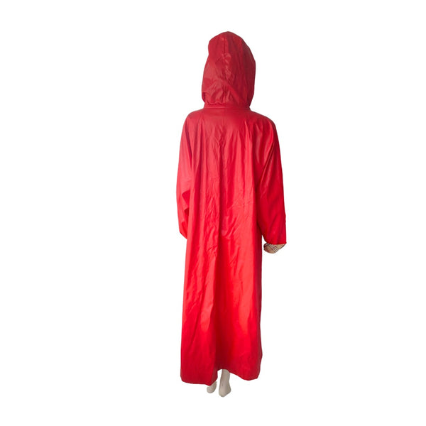 PU Raincoat Vintage Cloak Red SIZE XL