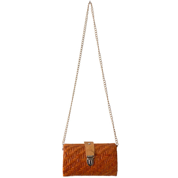 Retro Wicker Shoulder Clutch Bag