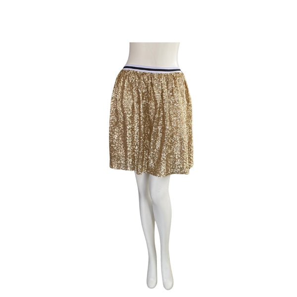 Sequins Athleisure Mini Skirt Gold SIZE XL