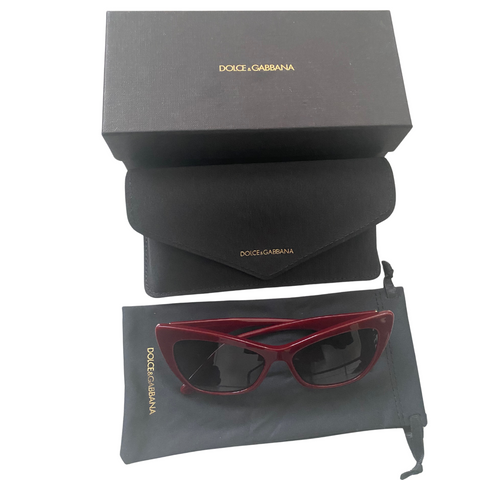 DOLCE & GABBANA Cat Eye Sunglasses Bordeaux